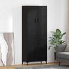 vidaXL Haut Armoire Ch&ecirc;ne noir 69,5 x 34 x 180 cm Bois d'ing&eacute;nierie