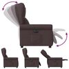 vidaXL Fauteuil inclinable &eacute;lectrique Marron fonc&eacute; Tissu