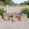 vidaXL Ensemble de canapé de jardin 17 pcs Beige et Gris clair