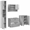 vidaXL Ensemble de mobilier de salle de bain 4 pcs Gris Sonoma