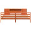 vidaXL Lit biblioth&egrave;que sans matelas cire marron 200x200 cm pin massif