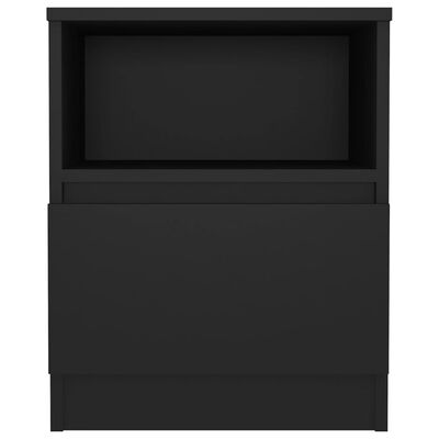 vidaXL Tables de chevet 2 pcs Noir 40x40x50 cm Aggloméré