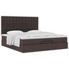 VidaXL Cadre de lit ottoman avec matelas marron fonc&eacute; 180x200 cm tissu