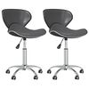 vidaXL Chaises &agrave; manger pivotantes lot de 2 gris similicuir