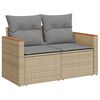 vidaXL Salon de jardin avec coussins 6 pcs beige r&eacute;sine tress&eacute;e