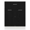 vidaXL Armoire suspendue avec tiroir Ch&ecirc;ne noir 60 x 46 x 81,5 cm