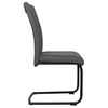 vidaXL Chaises &agrave; manger cantilever lot de 2 gris fonc&eacute; tissu