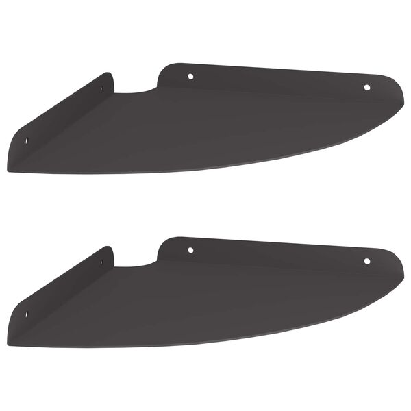 vidaXL &Eacute;tag&egrave;re Flottante d'Angle 2 pcs Noir 24 x 24 x 2 cm