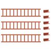 vidaXL Protection de neige pour toit Rouge 300 x 2,5 x 20 cm Acier