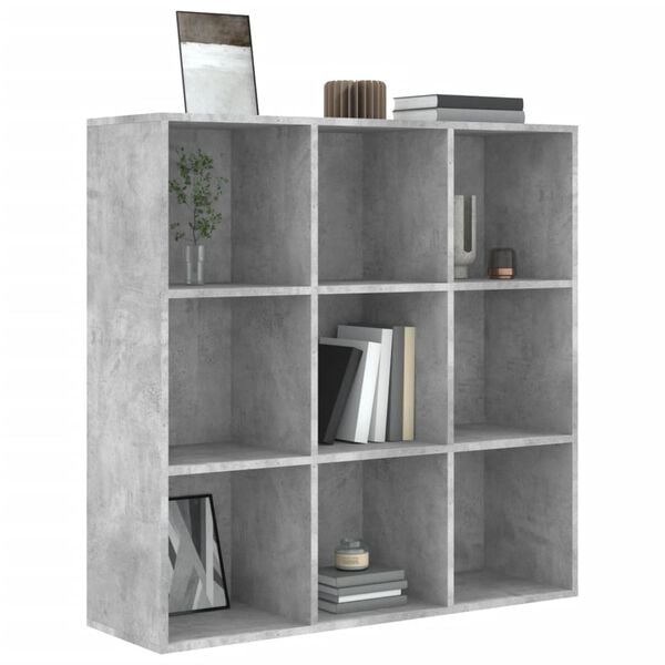 vidaXL Bibliothèque gris béton 98x29x97,5 cm bois d'ingénierie