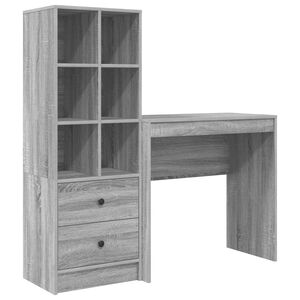 vidaXL Bureau Gris Sonoma 125,5 x 40 x 127 cm 2 pc
