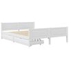 vidaXL Cadre de lit sans matelas blanc bois de pin massif 140x200 cm