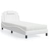 vidaXL Lit Viana avec matelas blanc 80x200 cm similicuir