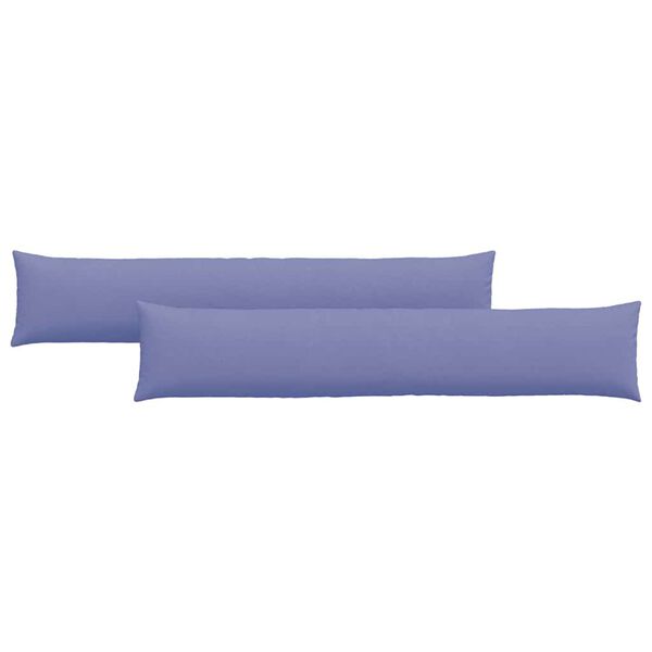 vidaXL Coussins de canapé 2 pcs Bleu 200 x 40 cm tissu