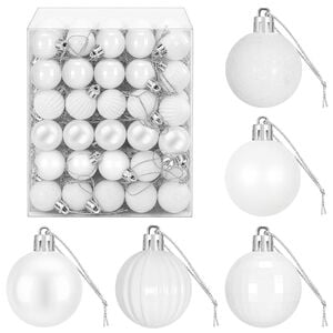vidaXL Ensemble de boules de No&euml;l 150 pc Blanc 3 cm Polystyr&egrave;ne