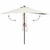 vidaXL Parasol de jardin Sable 294 x 150 x 224 cm Polyester et Acier