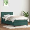 vidaXL Sommier &agrave; lattes de lit et matelas vert fonc&eacute; 80x210 cm velours