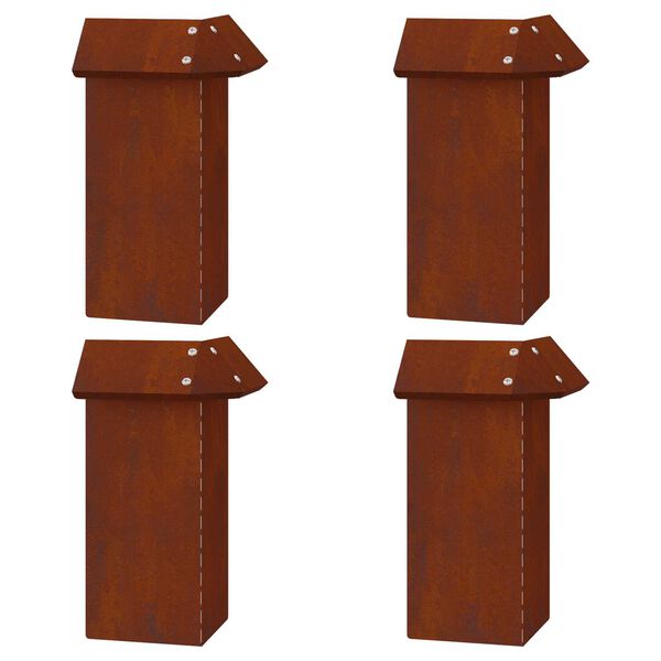 vidaXL Cl&ocirc;tures anti-limaces 8 pcs Rouill&eacute;