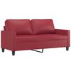 vidaXL Canap&eacute; &agrave; 2 places Rouge bordeaux 140 cm Similicuir