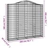 vidaXL Paniers à gabions arqués 7 pcs 200x30x180/200 cm Fer galvanisé