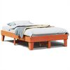 vidaXL Cadre de lit sans matelas cire marron 135x190cm bois pin massif