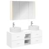 vidaXL Ensemble de mobilier de salle de bain 4 pcs Blanc
