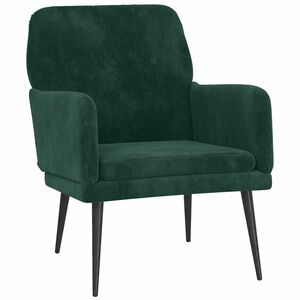 vidaXL Fauteuil Vert fonc&eacute; 62x79x79 cm Velours