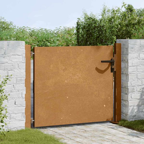 vidaXL Portail de jardin 100x100 cm en acier Corten