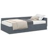 vidaXL Cadre de lit d'angle avec matelas Autre 2 pcs Gris Velours