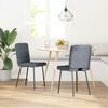 vidaXL Chaises à manger lot de 2 Gris foncé Velours
