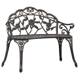 vidaXL Banc de bistrot 100 cm Bronze Aluminium coul&eacute;