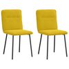 vidaXL Chaises &agrave; manger lot de 2 Jaune Velours