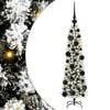 vidaXL Sapin de No&euml;l artificiel Blanc 120 cm PVC, m&eacute;tal et plastique