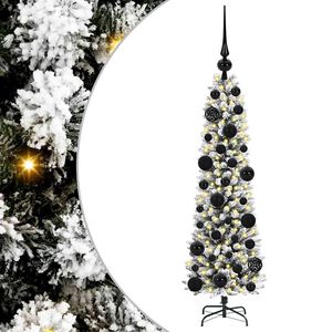 vidaXL Sapin de No&euml;l artificiel Blanc 120 cm PVC, m&eacute;tal et plastique