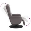 vidaXL Fauteuil inclinable avec repose-pieds gris similicuir