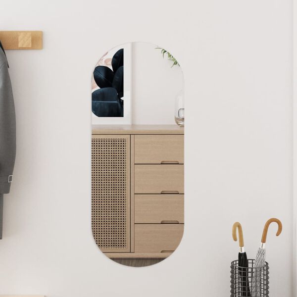 vidaXL Miroir mural 25x60 cm Verre Ovale