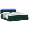 vidaXL Cadre de lit ottoman avec matelas vert fonc&eacute; 200x200 cm velours