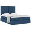 vidaXL Lit avec rangement et matelas Bleu 140 x 190 cm Polyester