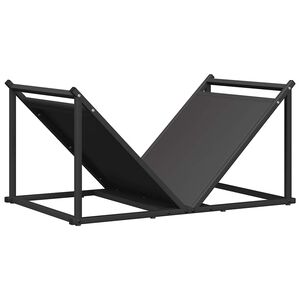 vidaXL Portant de bois chauffage noir 70x43x34,5 cm