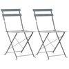 vidaXL Mobilier de bistro 3 pcs Acier Gris