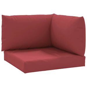 vidaXL Coussins de palette lot de 3 rouge bordeaux tissu oxford
