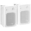 vidaXL Haut-parleurs stéréo muraux 2pcs Blanc Intérieur Extérieur 120W
