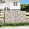vidaXL Paniers à gabions arqués 10 pcs 300x30x180/200 cm fer galvanisé