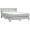 vidaXL Sommier &agrave; lattes de lit et matelas gris clair 160x210cm velours