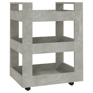 vidaXL Chariot de cuisine Gris b&eacute;ton 60x45x80 cm Bois d'ing&eacute;nierie