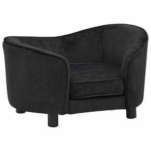vidaXL Canap&eacute; pour chien Noir 69x49x40 cm Peluche