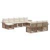 vidaXL Ensemble de canap&eacute; de jardin 10 pcs Beige polyrotin