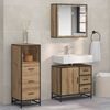 vidaXL Ensemble de mobilier de salle de bain 3 pcs Ch&ecirc;ne artisanal