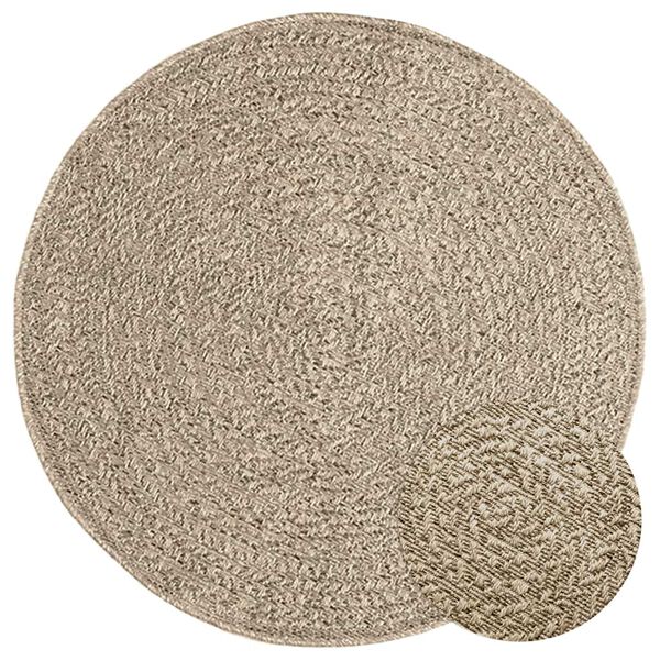 vidaXL Tapis ZIZUR beige &Oslash; 90 cm aspect de jute int&eacute;rieur et ext&eacute;rieur