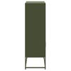 vidaXL Buffet haut vert olive 68,5x38,5x123,5 cm acier